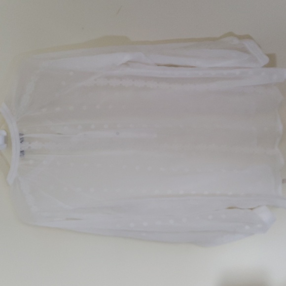 Democracy The Freedom Generation White Sheer Blouse Size M - Picture 8 of 10